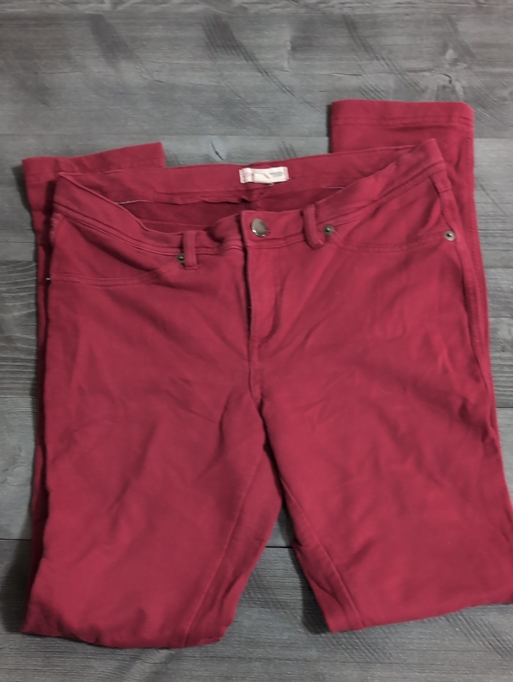 Women's Red Cotton Pants Size Medium ZENANA OUTFITTERS